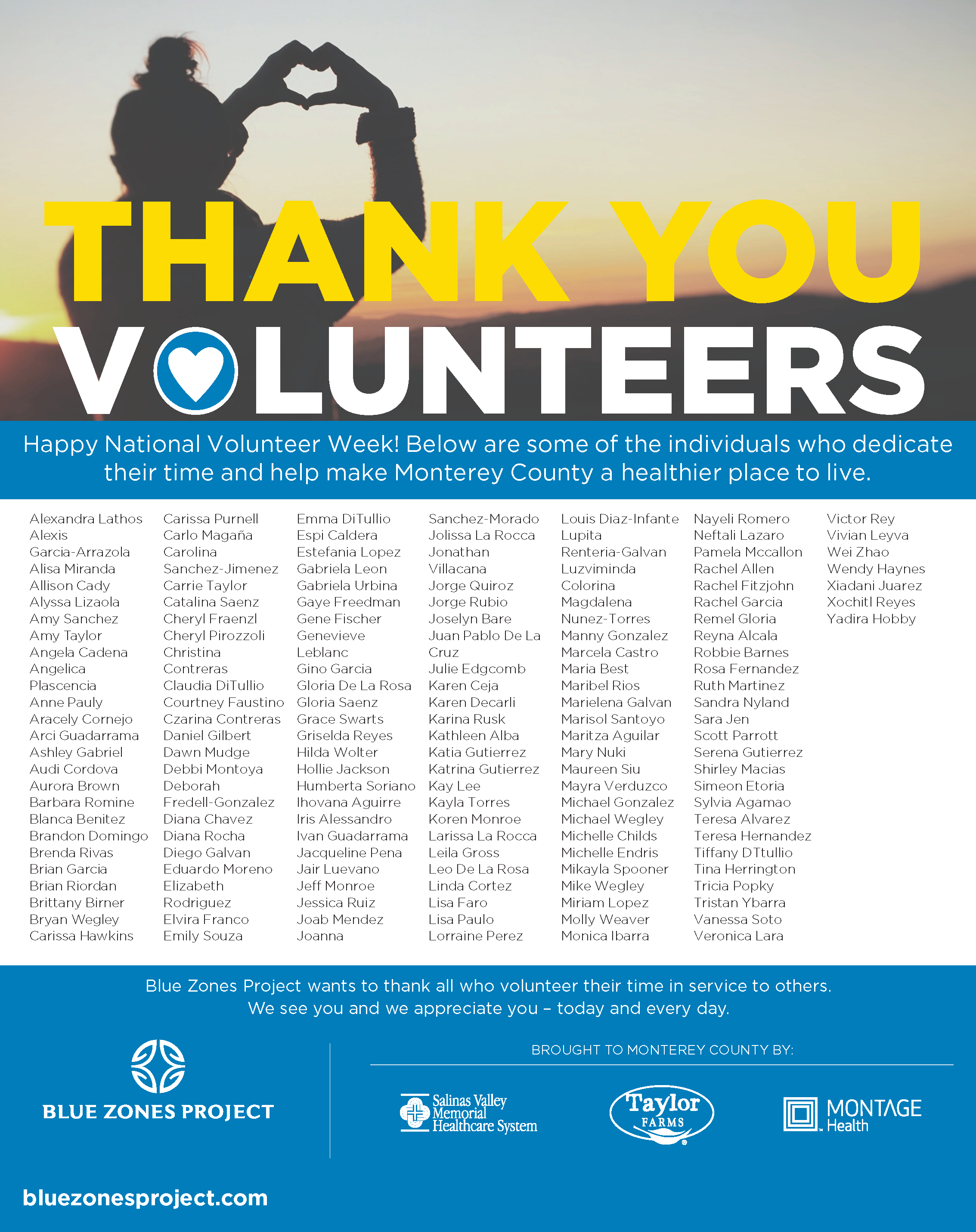 2020 Volunteers