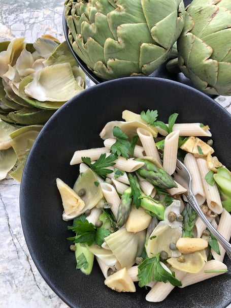 Artichoke Asparagus Pasta-1