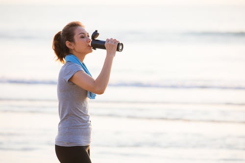 Beach exercise provides a good opportunity to remain cool during off-peak sun hours