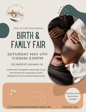 Birth Fair Flyer May 4 at 1212 riker, salinas 11am