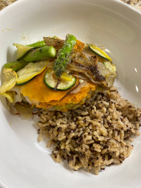 Caramelized Onion Veggie Stack