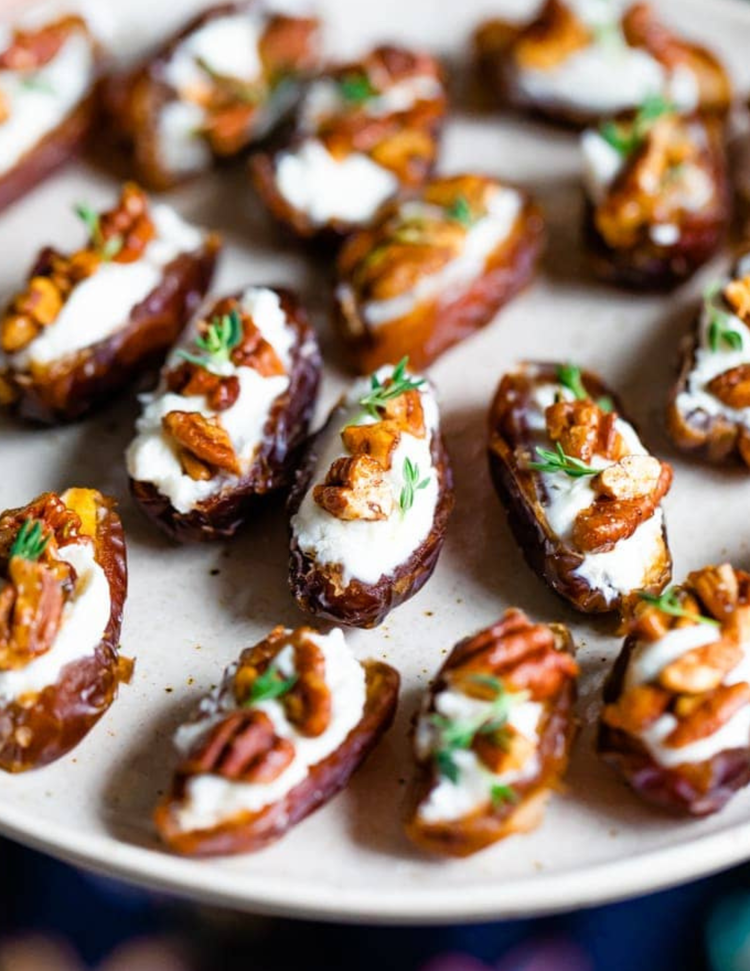 Goat Cheese & Pecan Stuffed Dates