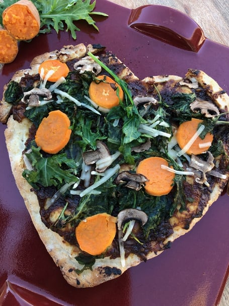 Heart Healthier Sweet Potato Kale Pizza