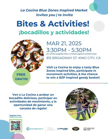 La Cocina Blue Zones Bites Flyer