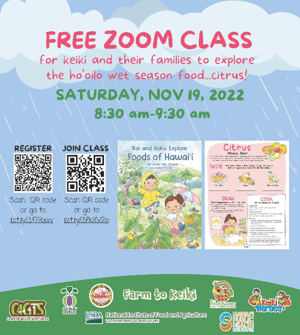 Free Zoom Class RSVP to explore newly published keiki activity book