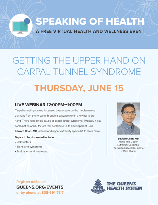 Queens Medical Center Event on Carpal Tunnel Syndrome