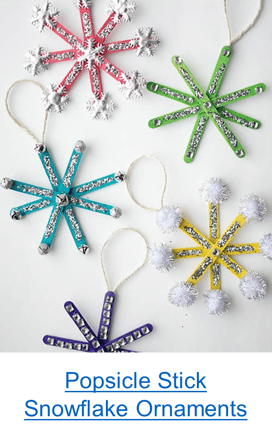 Popsicle Stick Snowflake Ornaments