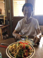 Spending quality lunch time with grandma