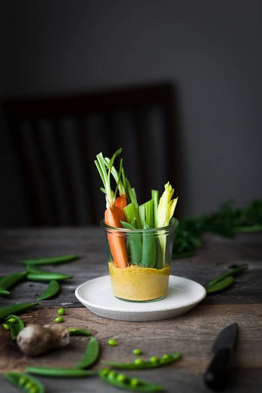 Snack Jars with Gold Dip