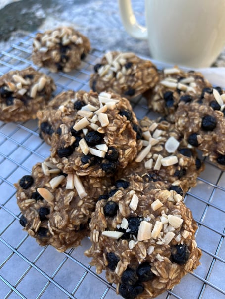 Soft baked oatmeal blueberry bites