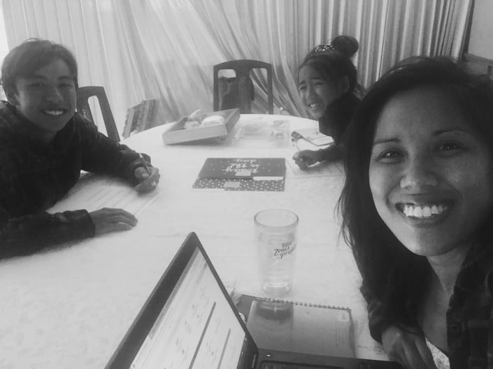 Joslyn Sato and her keiki