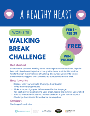 Walking Break Challenge Flier