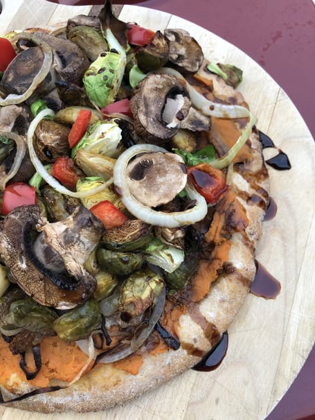 brussels sprouts sweet potato pizza