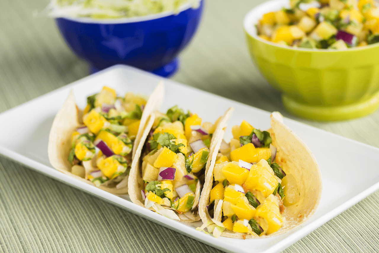Mango and Black Bean Tacos